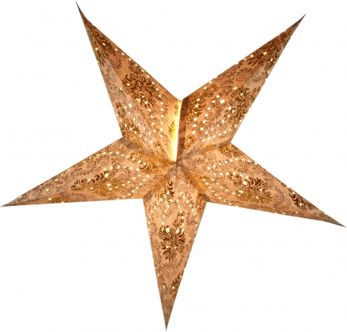 Foldable advent illuminated paper star, poinsettia 60 cm - Antaris nature