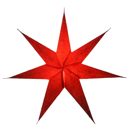 Foldable advent illuminated paper star, Christmas star 60 cm - Icarus red