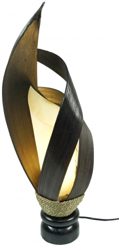 Palm leaf table lamp/table lamp, handmade in Bali from natural material, palm wood - model Palmera 11 - 55x16x16 cm Ø16 cm