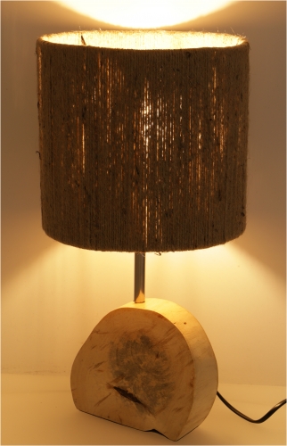Table lamp/table lamp, handmade in Bali from natural material - model Alhambra - 42x22x22 cm Ø22 cm