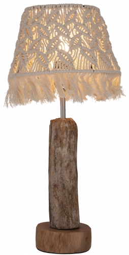 Table lamp/table lamp, driftwood, macramé, handmade in Bali from natural material - model Malibu - 55x26x26 cm 
