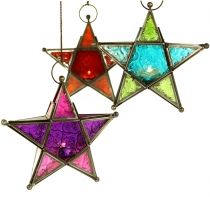 Oriental glass star in Moroccan design, glass lantern, wind light