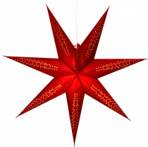 Foldable advent illuminated paper star, poinsettia 60 cm - Siddha..