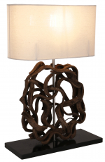 Table lamp/table lamp, handmade from natural material - model Lia..