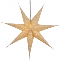 Foldable advent illuminated paper star, poinsettia 60 cm - Attila..