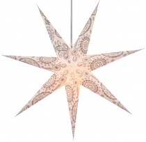 Foldable advent illuminated paper star, poinsettia 60 cm - Nubia