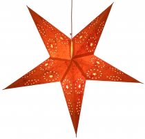 Foldable advent illuminated paper star, poinsettia 60 cm - Silija..