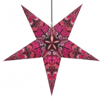 Foldable advent illuminated paper star, poinsettia 60 cm - Nestor..