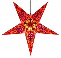 Foldable advent illuminated paper star, poinsettia 60 cm - Galadr..
