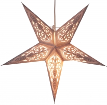 Foldable advent illuminated paper star, poinsettia 60 cm - Mansur..