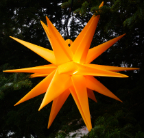 3D outdoor star Kaspar, Ø 55 cm, Christmas star, folding star wit..