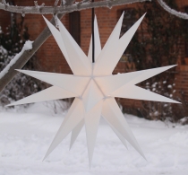 Melchior Outdoor II White, very stable 3D outdoor star Ø 60 cm, w..