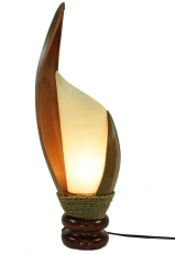 Palm leaf table lamp/table lamp, handmade in Bali from natural ma..