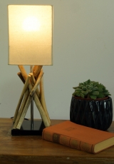 Table lamp/table lamp Pamplona,driftwood, cotton, handmade in Bal..