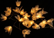 Lotus Blossom LED light chain 20 pcs. - Blossom white