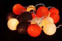 Fabric ball light chain, LED ball lampion light chain - summer co..