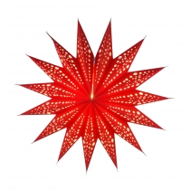 Foldable advent illuminated paper star, poinsettia 40 cm - Ariste..
