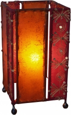 Leather, saree table lamp/table lamp - Mandalay model