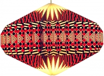 Origami Design Paper Lampshade - Model Ufo/red