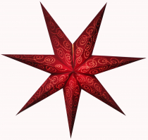 Foldable advent illuminated paper star, poinsettia 60 cm - Simoni..