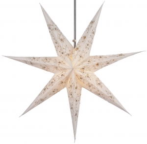 Foldable advent illuminated paper star, Christmas star 60 cm - Platon 7 nature