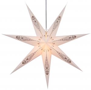 Foldable advent illuminated paper star, poinsettia 80 cm - Dodonia