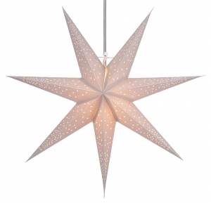 Foldable advent illuminated paper star, poinsettia 60 cm - Silvana