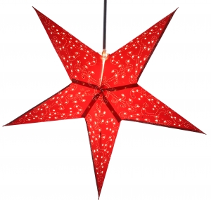 Foldable advent illuminated paper star, Christmas star 60 cm - Tantalos red