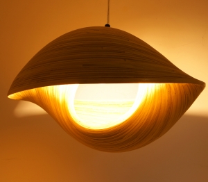 Design ceiling lamp/ceiling light, handmade in Bali from bamboo - model Bambusa 4/30 cm