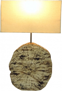 Table lamp/table lamp, handmade in Bali from natural material - Medan model - 54x35x16 cm 