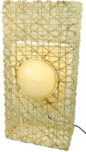 Floor lamp/floor lamp, exotic lamp made of natural material - Kokopelli Kyoto - 76x38x26 cm 