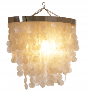 Ceiling Lamp/Ceiling Lamp, Shell Lamp with hundreds of capiz, mother of pearl plates - Model Tabasco 70 - 70x72x38 cm 
