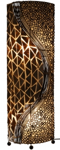 Floor lamp/floor lamp, handmade in Bali from natural material, Capiz/mother of pearl - Bromo model - 100x28x18 cm 