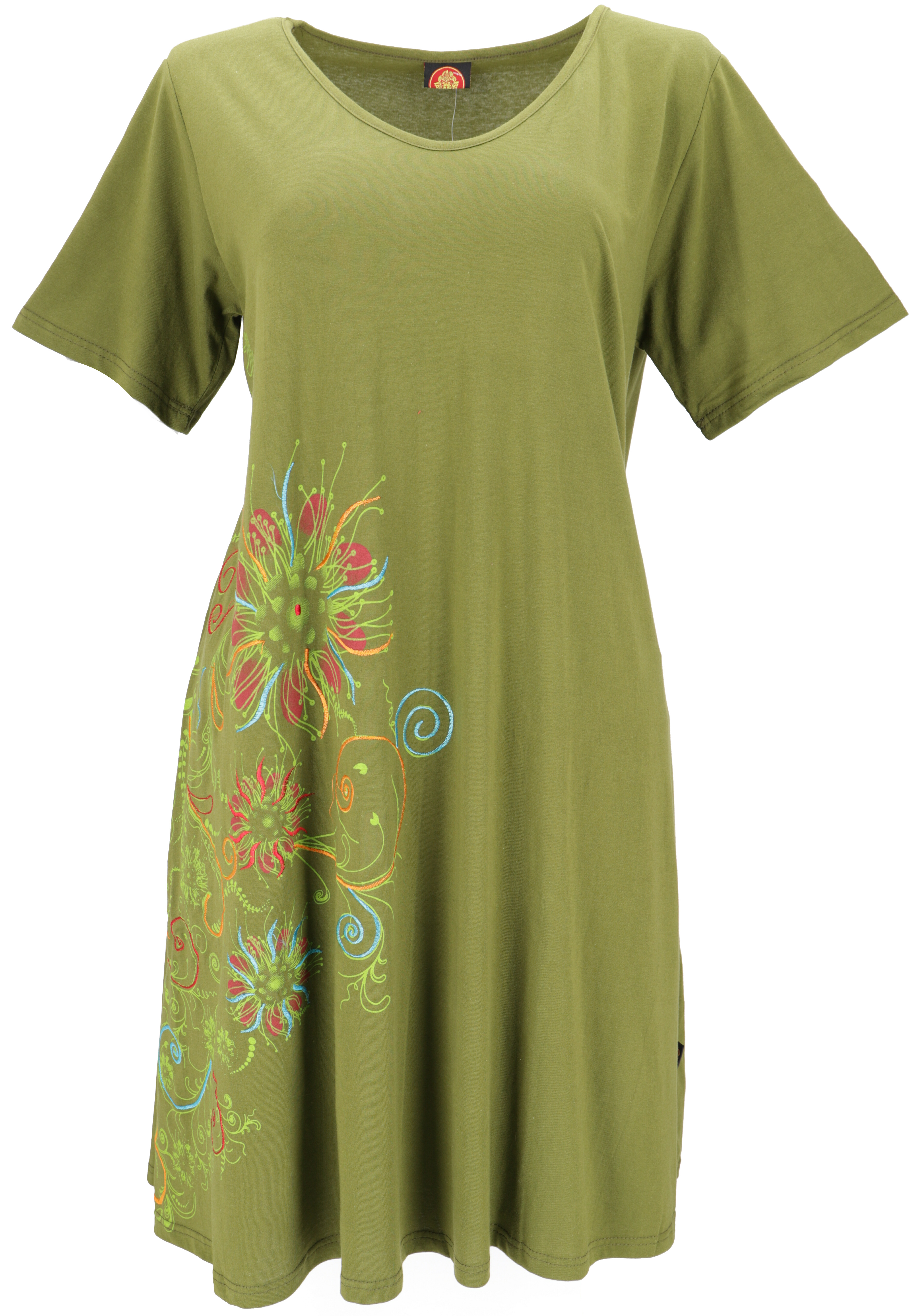 olive green boho dress