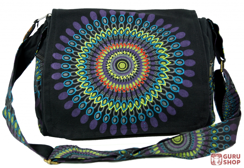 Schultertasche Goa Tasche Hippie Tasche schwarz 23*28*12 cm 